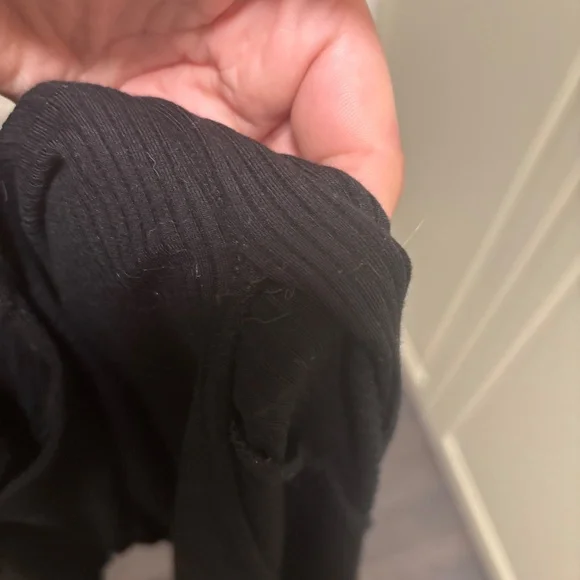 Reformation black ribbed square neckline midi dress in size small - Picture 5 of 5